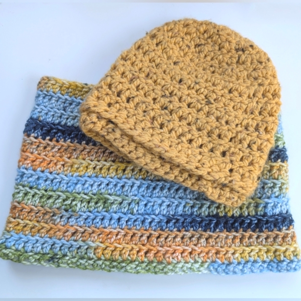 Crochet Hat and Neck Warmer